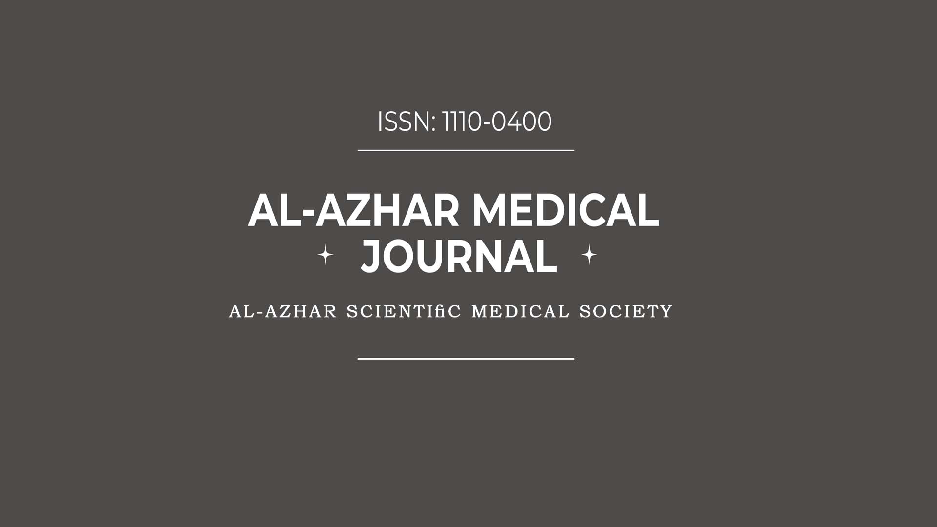 مجلة طب الأزهر - Al-Azhar medical journal | Cairo