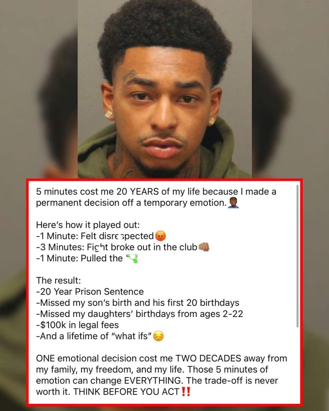 Talks - Man goes viral sharing his story of receiving 20 years to life ...