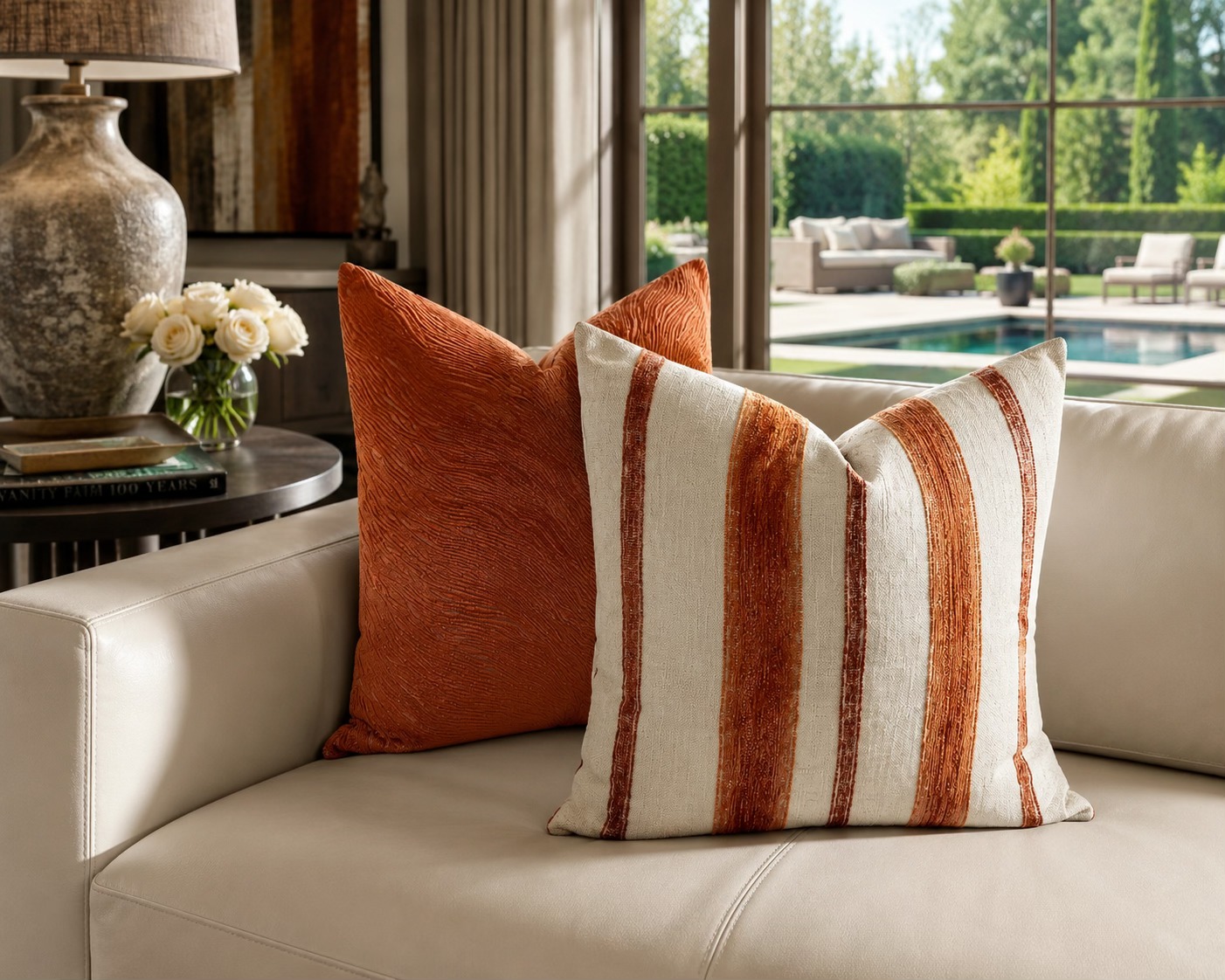 A room feels more balanced when patterns and solids work together ...