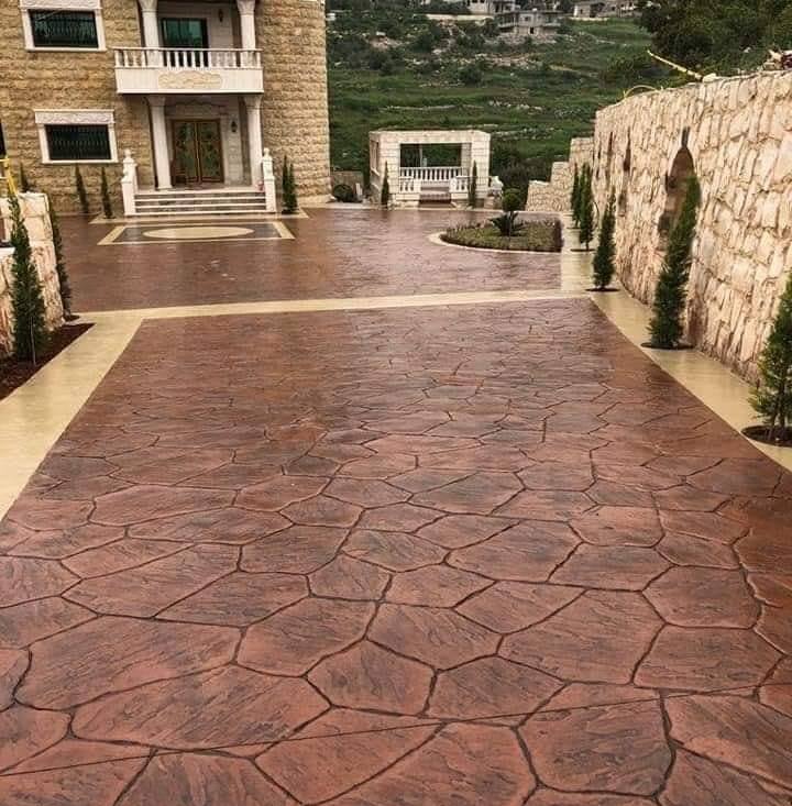 باطون ملون ومطبع