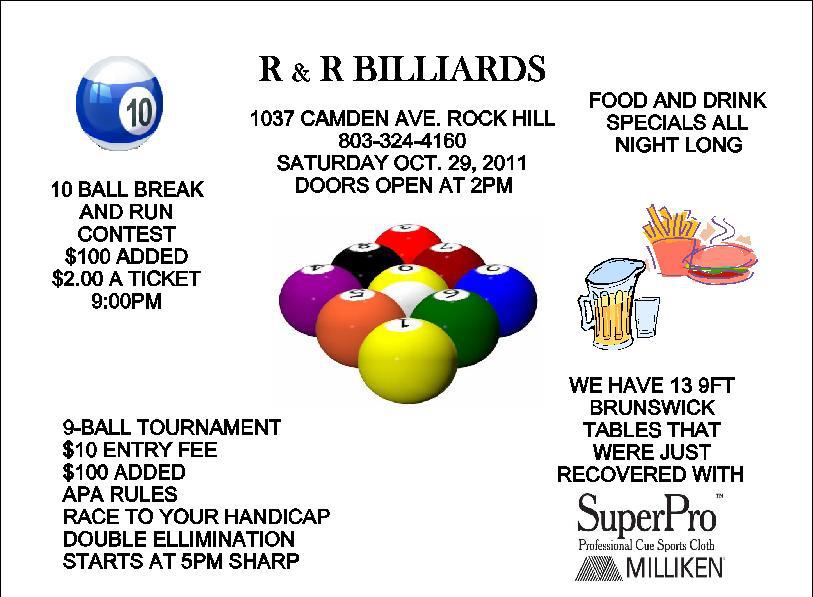 R & R Billiards | Rock Hill SC