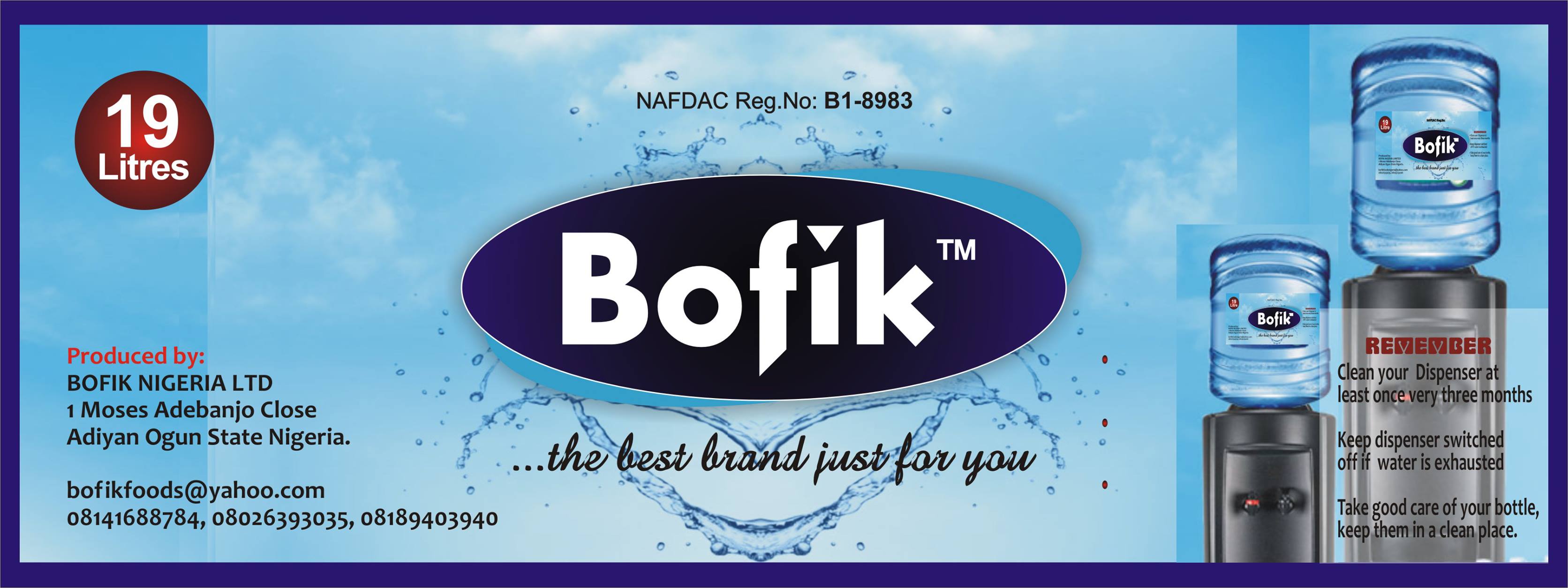 BOFIK Premium TABLE WATER. | Abeokuta