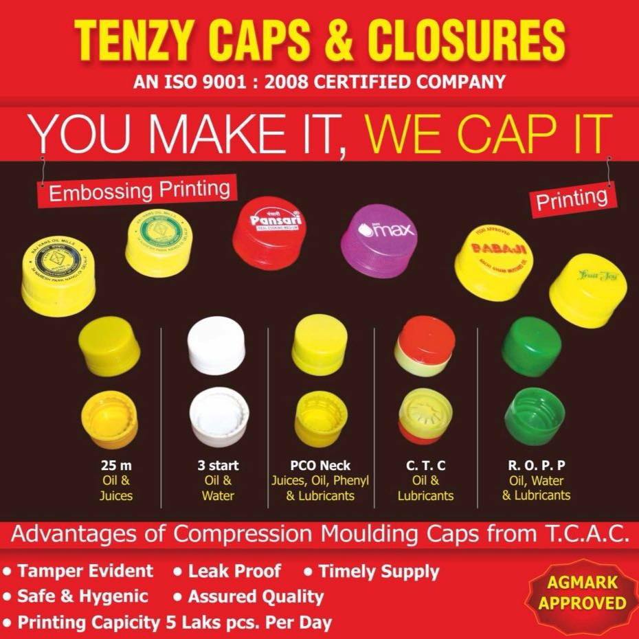 Tenzy caps and closures