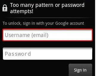 How too Unlock Android Phone Too Many Pattern Attempts