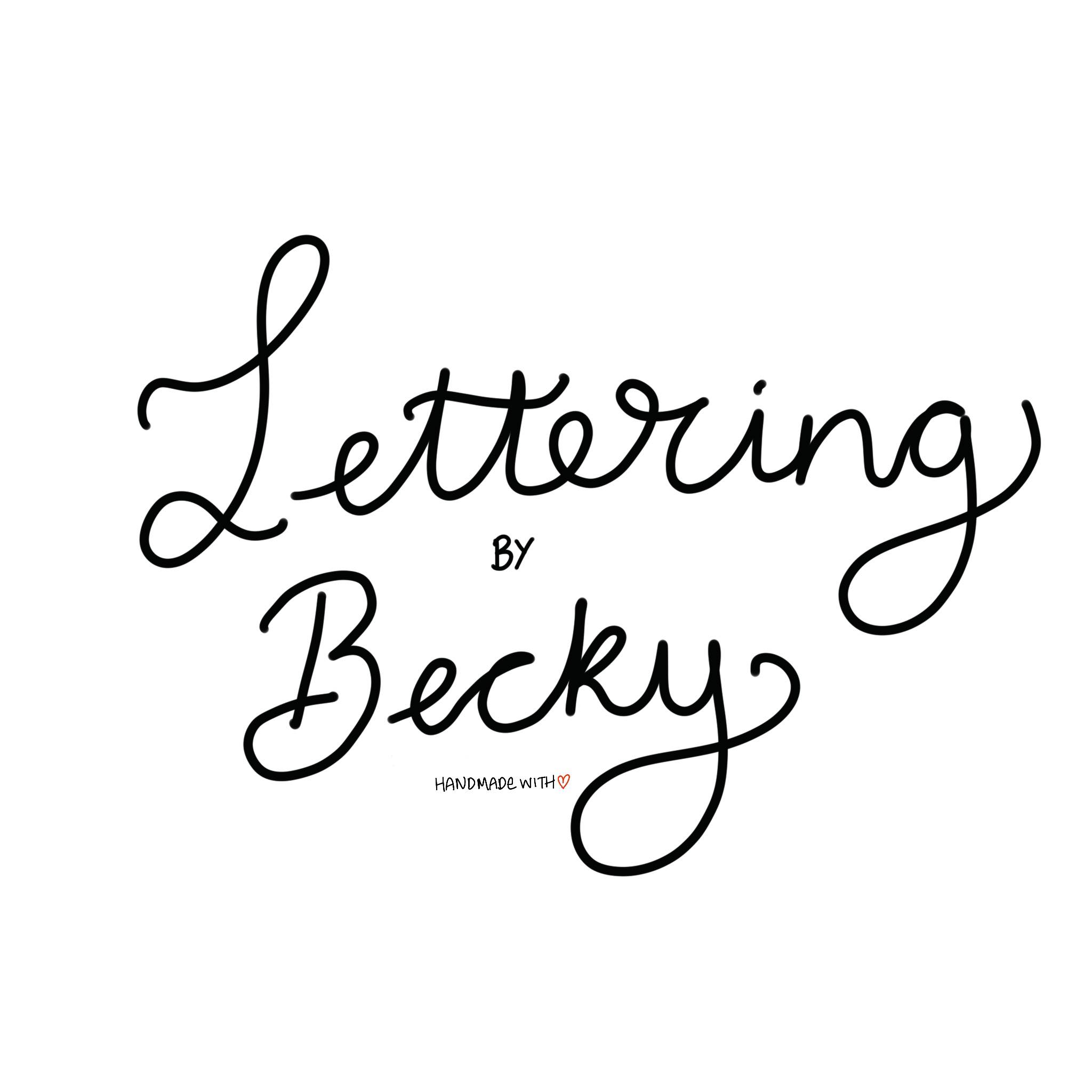 Lettering by Becky