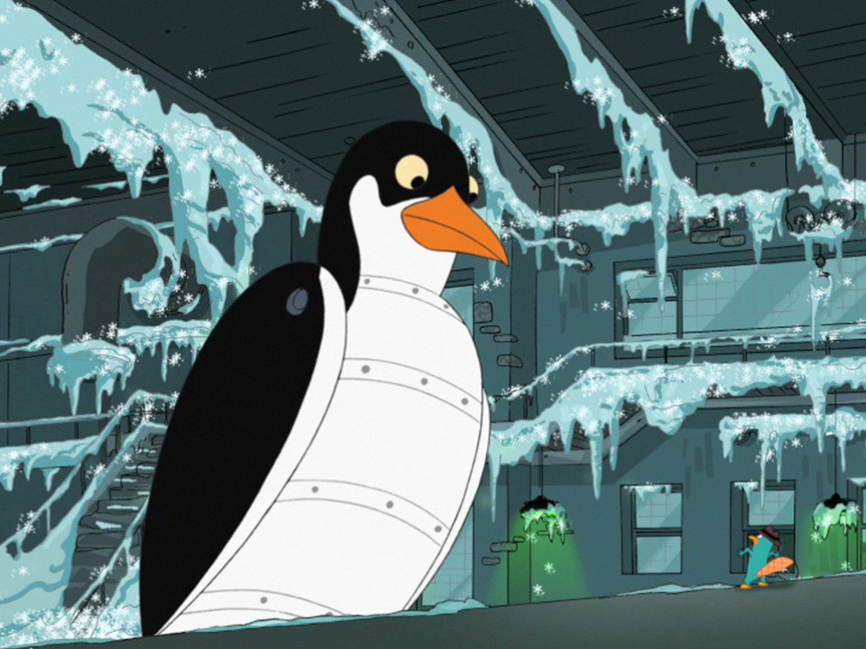 Giant Robotic Penguin Icy Freeze Your Socks Off Breath Inator Thingy