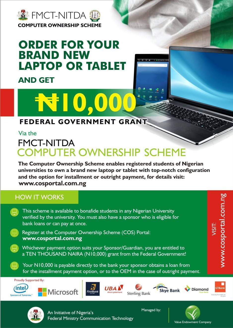 Fmct-Nitda Computer Ownership Scheme