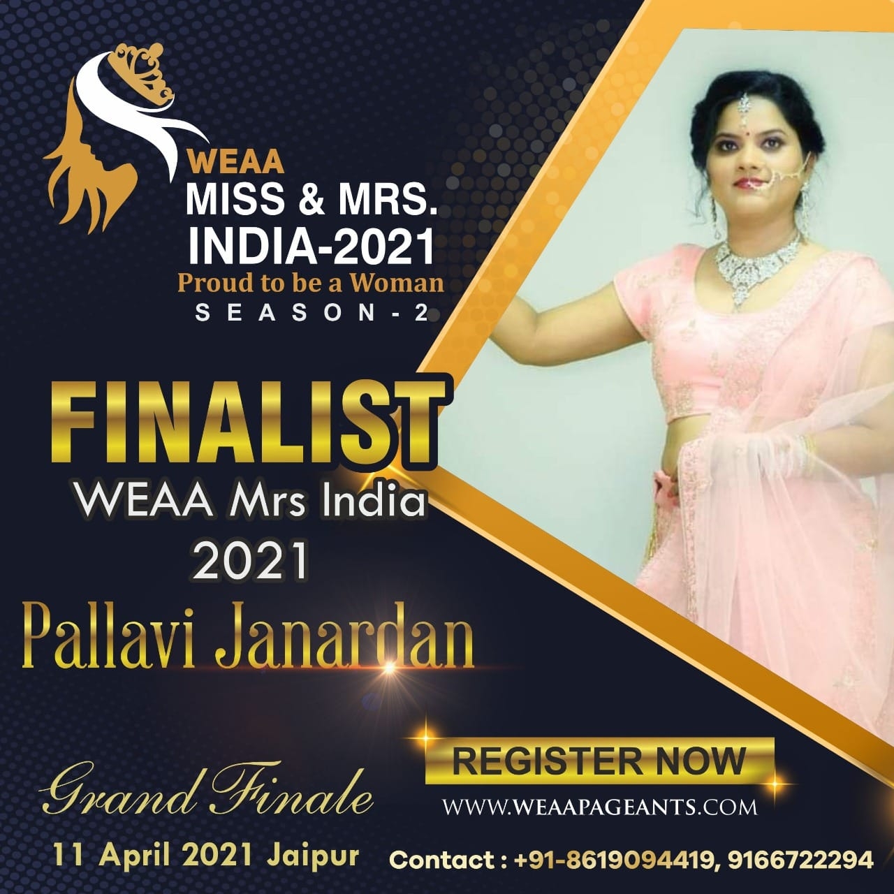 Weaa Miss & Mrs. India 2021 Finalist