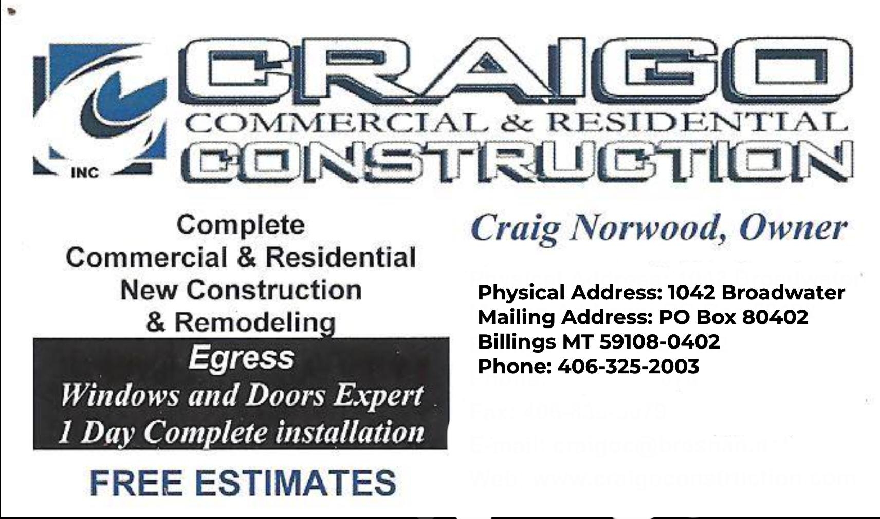 Craigo Construction | Billings MT
