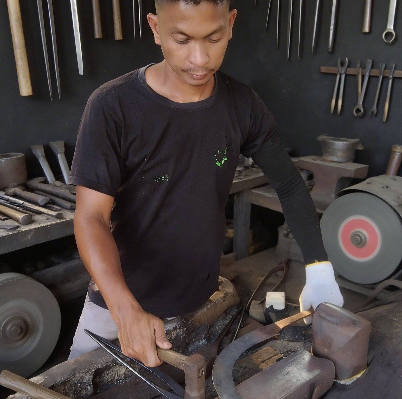 Grass sickle manufacturing process #Blacksmith #ArtTools #Craftsmanship ...