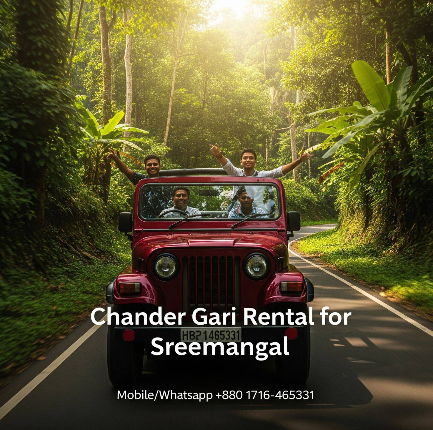 শ্রীমঙ্গলে সেরা জিপ চান্দের গাড়ি ভাড়া Sreemangal Chander Gari Rental
