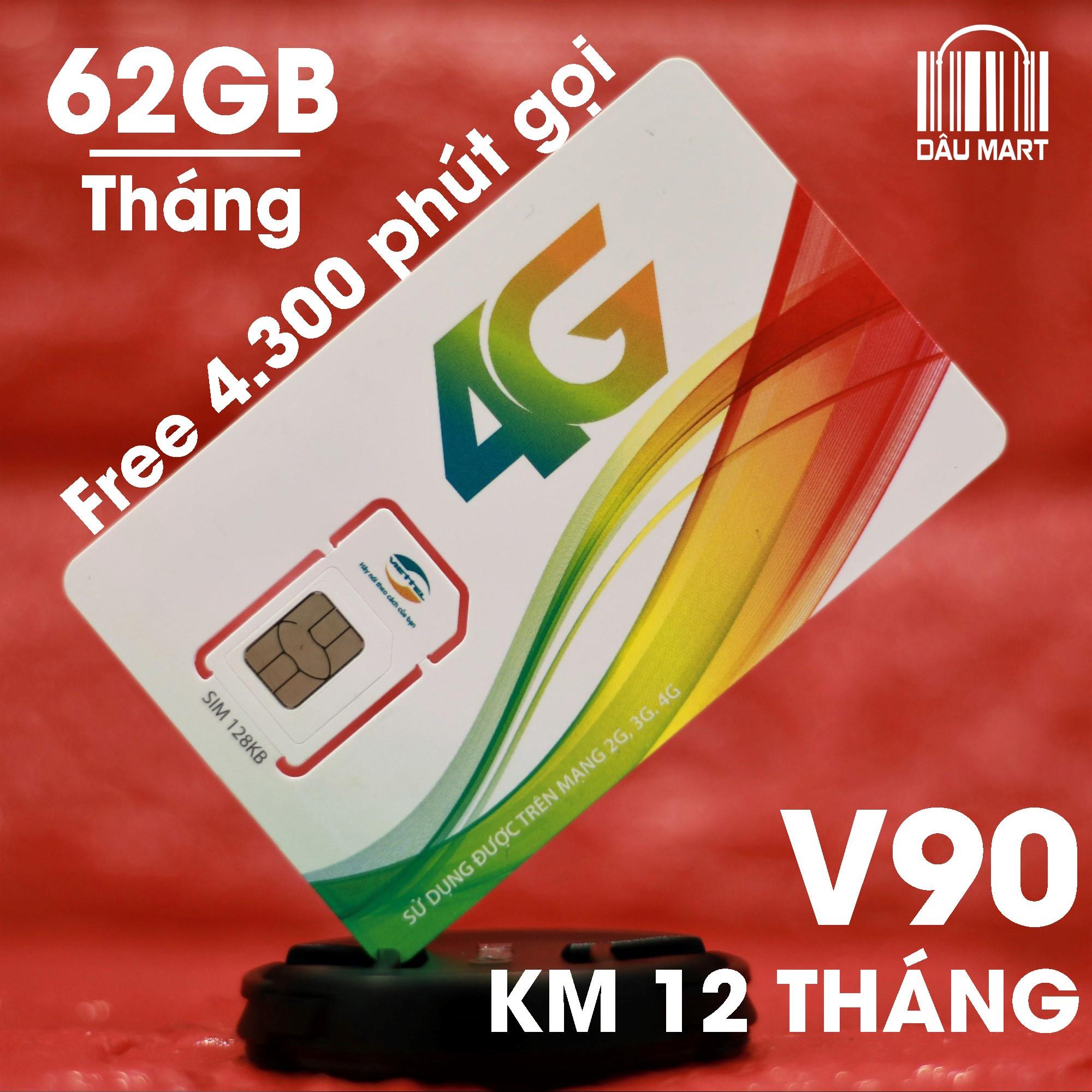 Sim V90 Viettel-Gọi thả ga-Data cực nhiều