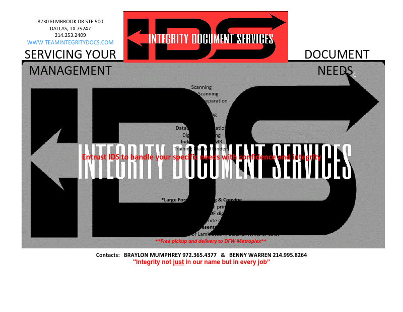 Intergrity Document Services | Dallas TX