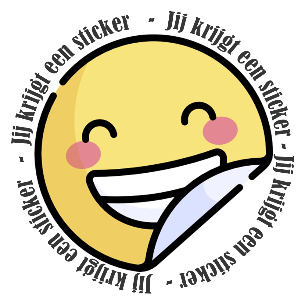 Jij krijgt een sticker
