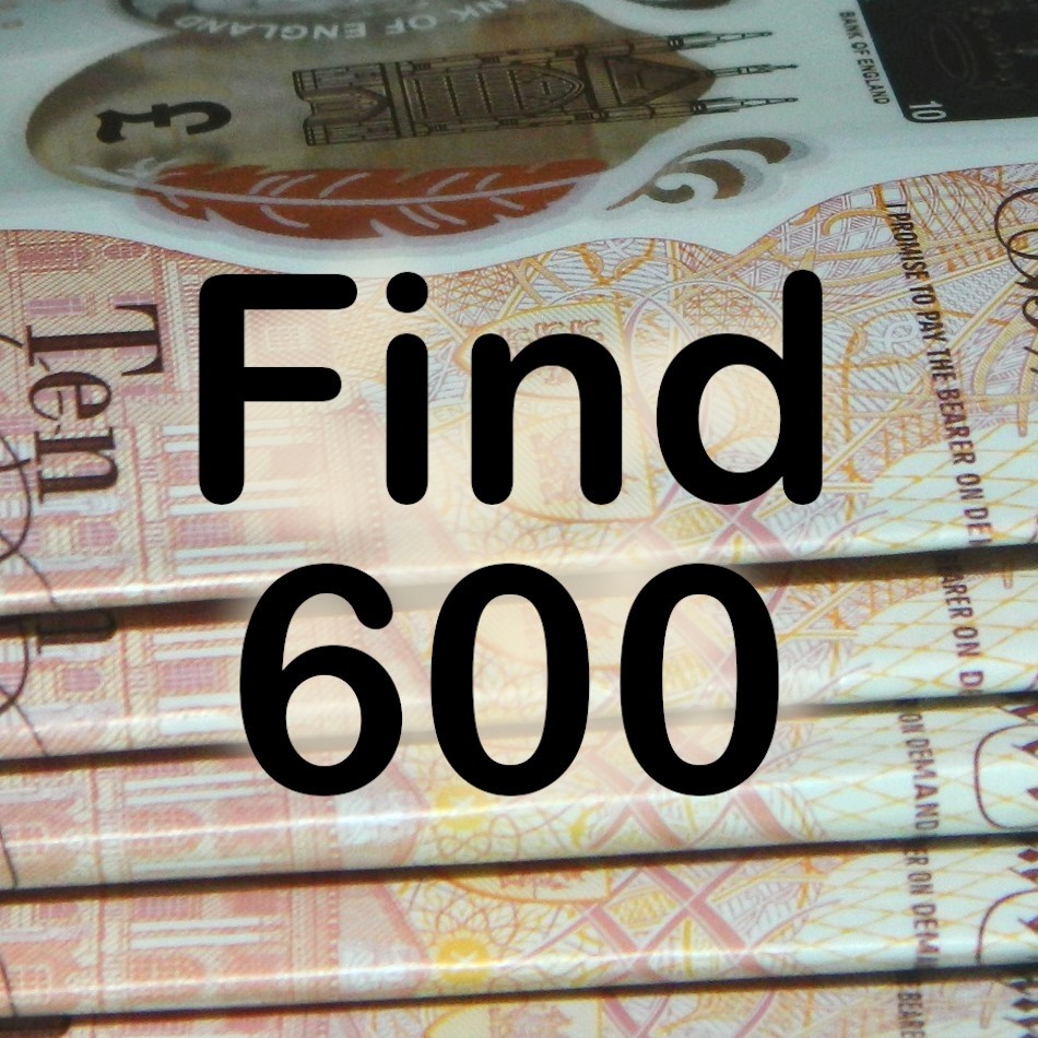 Find 600 Cash Treasure Hunt