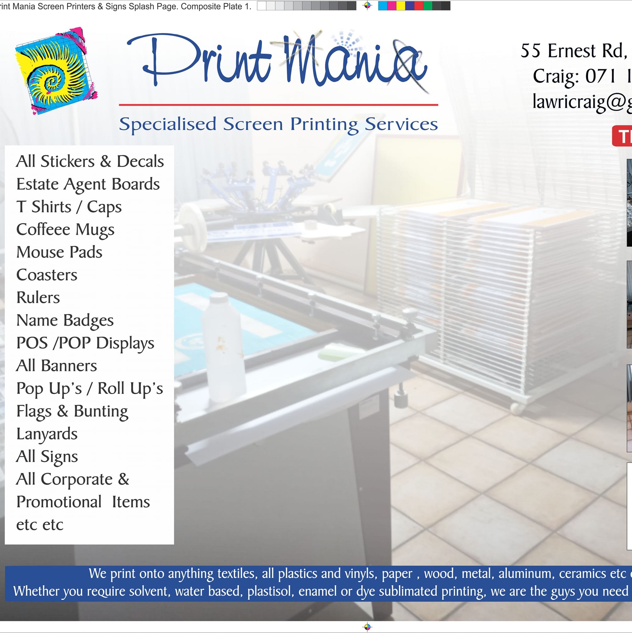 Print Mania Screen Printing & Signs | Johannesburg