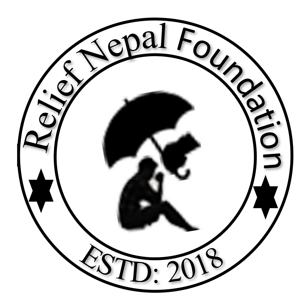 Relief Nepal Foundation crest displayed alongside coverage of the FA Youth Cup's latest scores