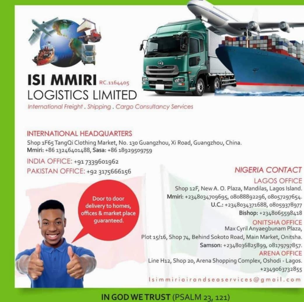 Isi Mmiri Logistics Limited. | Guangzhou