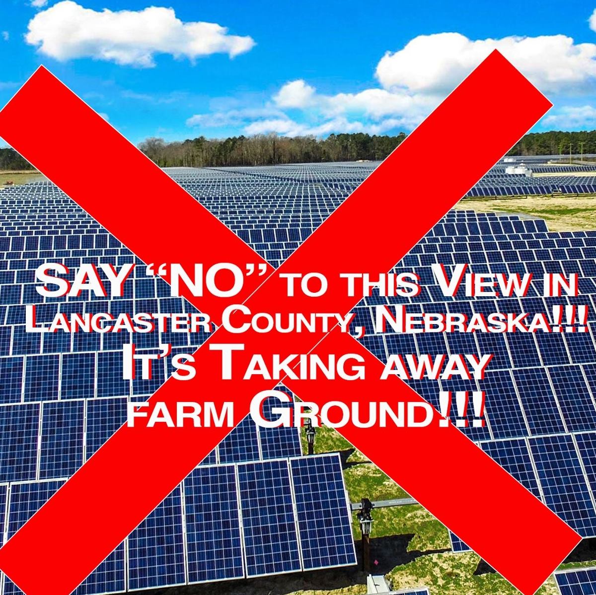 Say "NO" to Largest Solar Panel Farm Proposed in Lancaster County, Nebraska