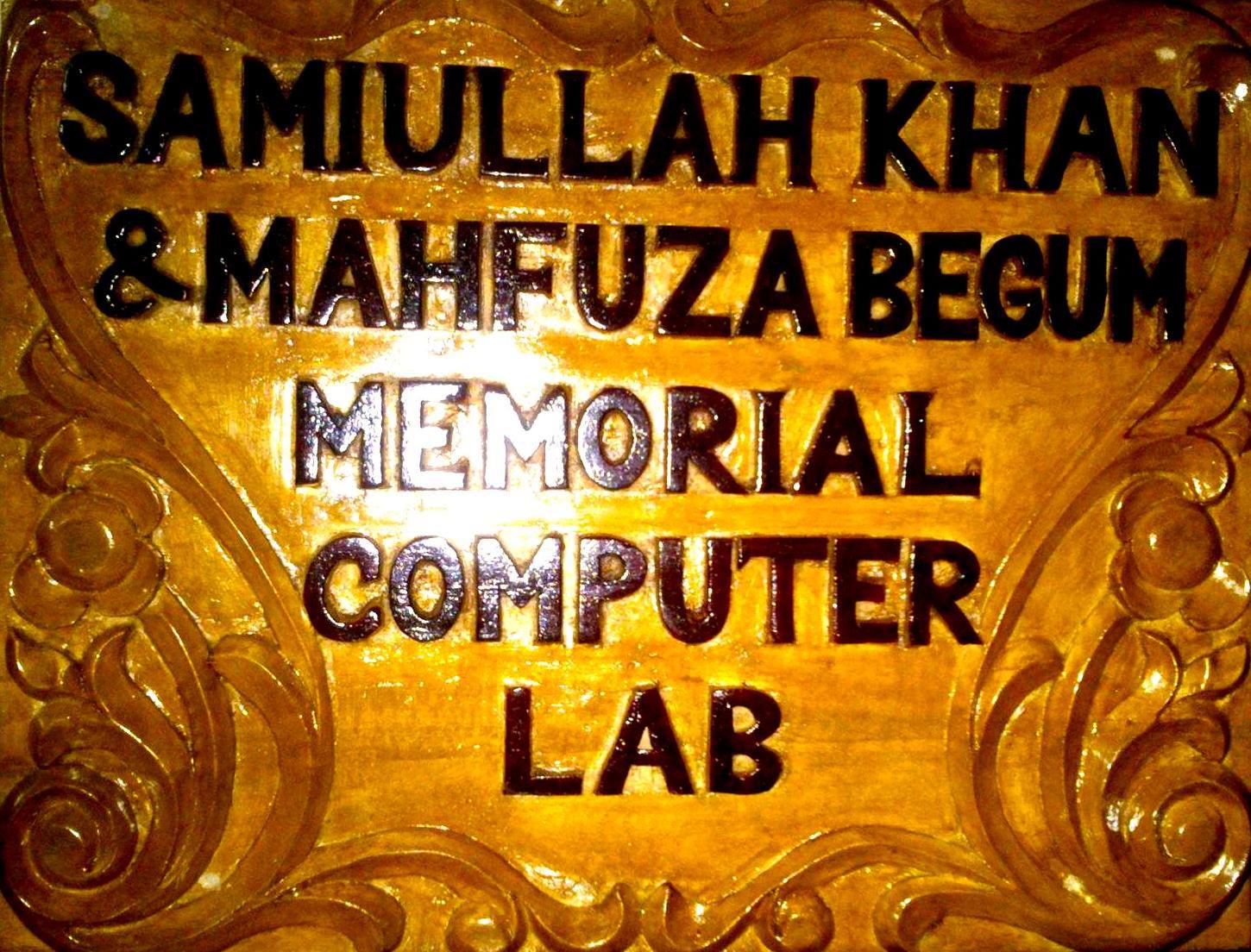 Samiullah Khan & Mahfuza Begum Memorial Lab.