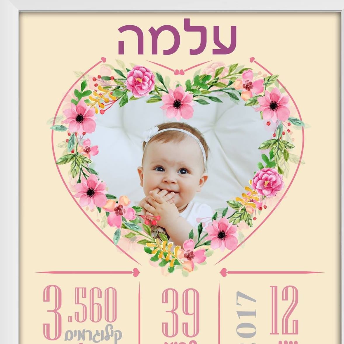 תעודת לידה-תעודות לידה בשילוב עיצובים מיוחדים ועיבודי תמונה