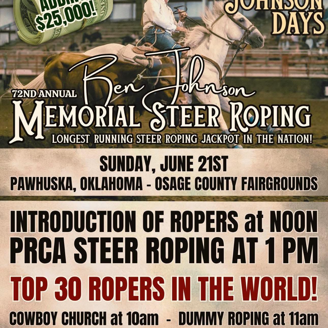 Ben Johnson Memorial Steer Roping | Pawhuska OK