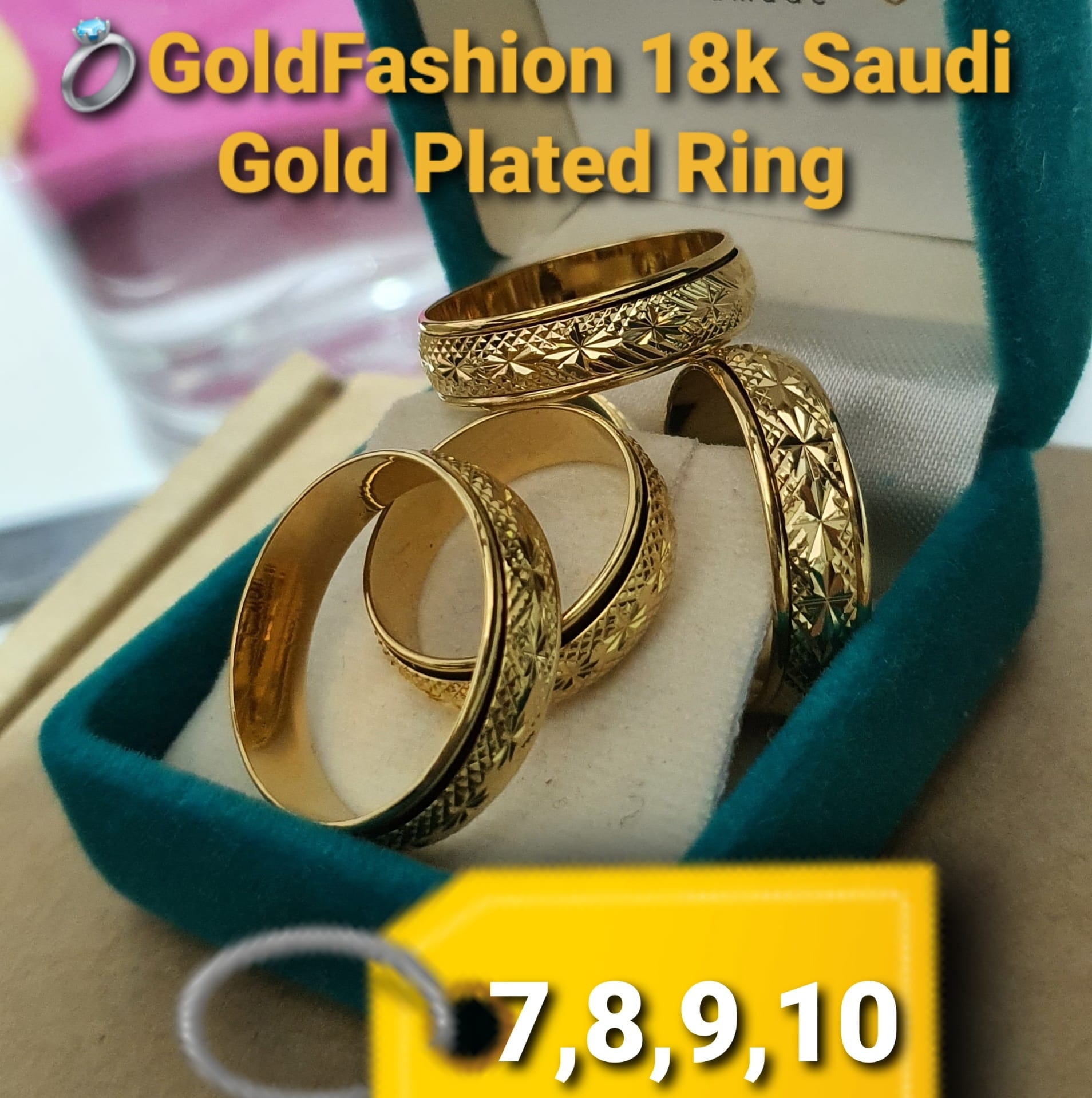 GoldFashion 18k Saudi Gold Plated Ring