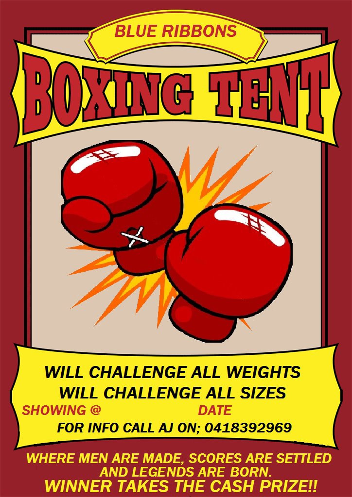 Blue Ribbons Boxing Tent