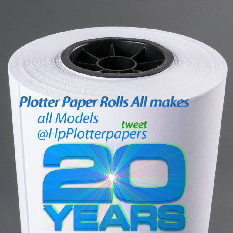 8 Rolls Of HP DesignJet Plotter Paper - 36” X 150’, 20lb Bond For Large-Format Printing 11 thumbnail image