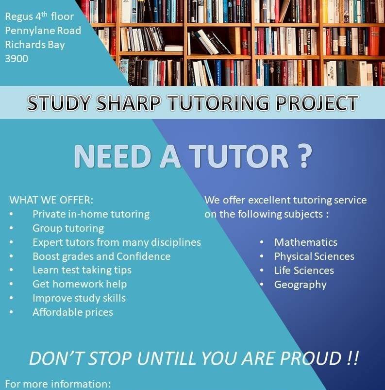 Study Sharp Tutoring Project -SSTP | Richards Bay