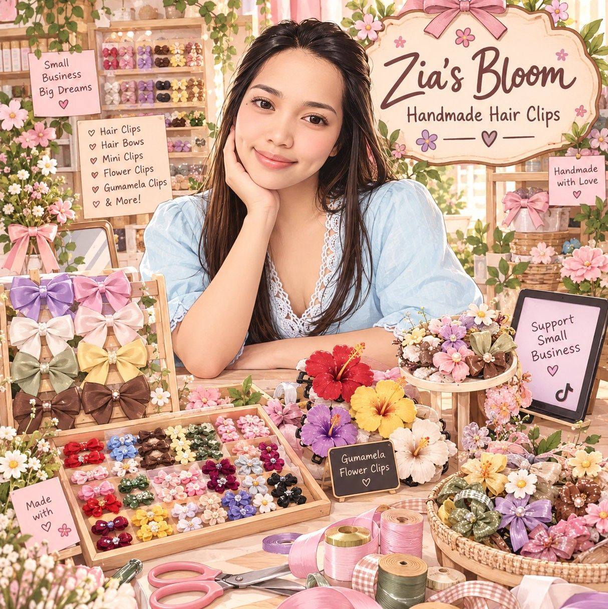 Elegant hair clip 🎀 | Zia's Bloom
