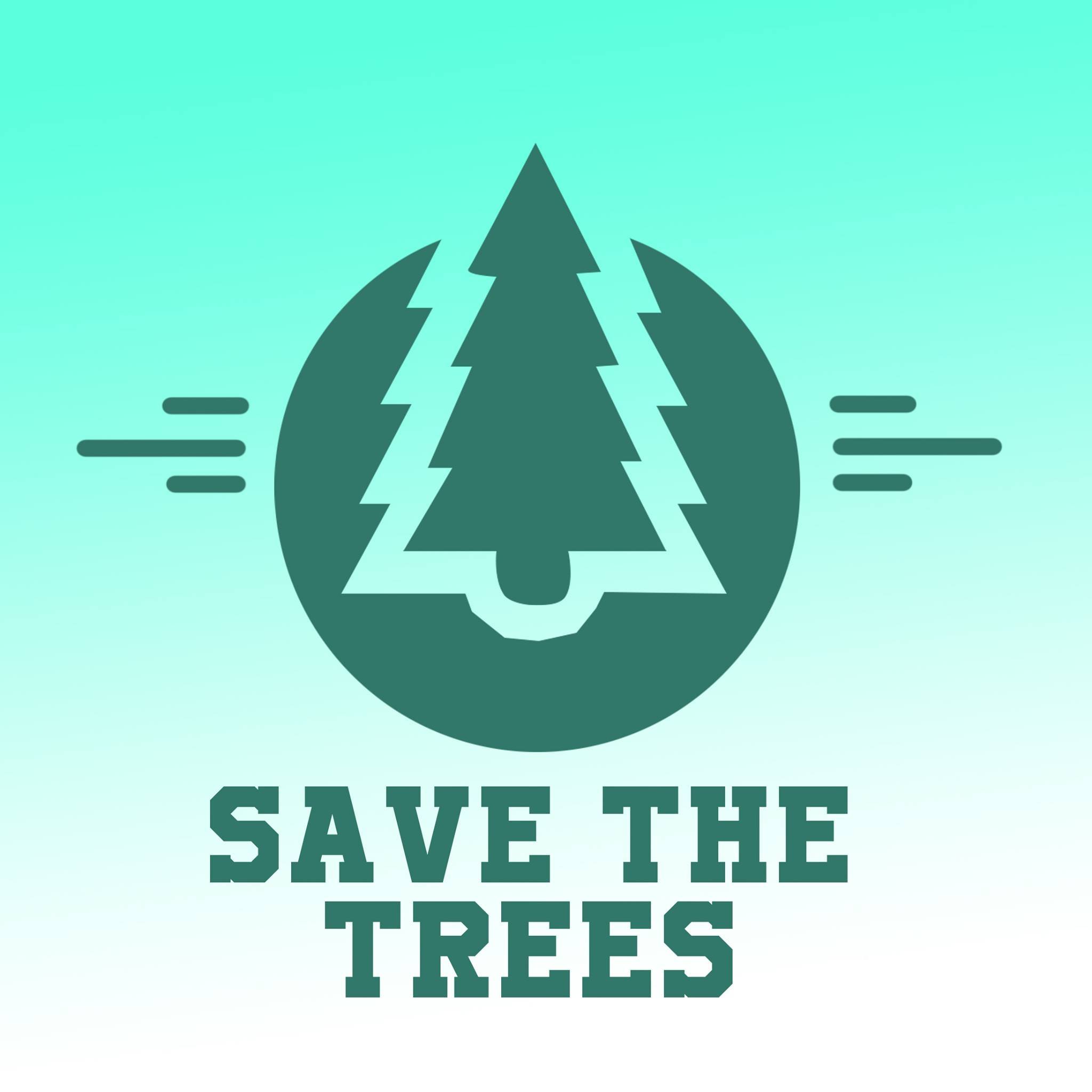 Save The Trees Logo Save Trees Campaign Save Trees Sticker