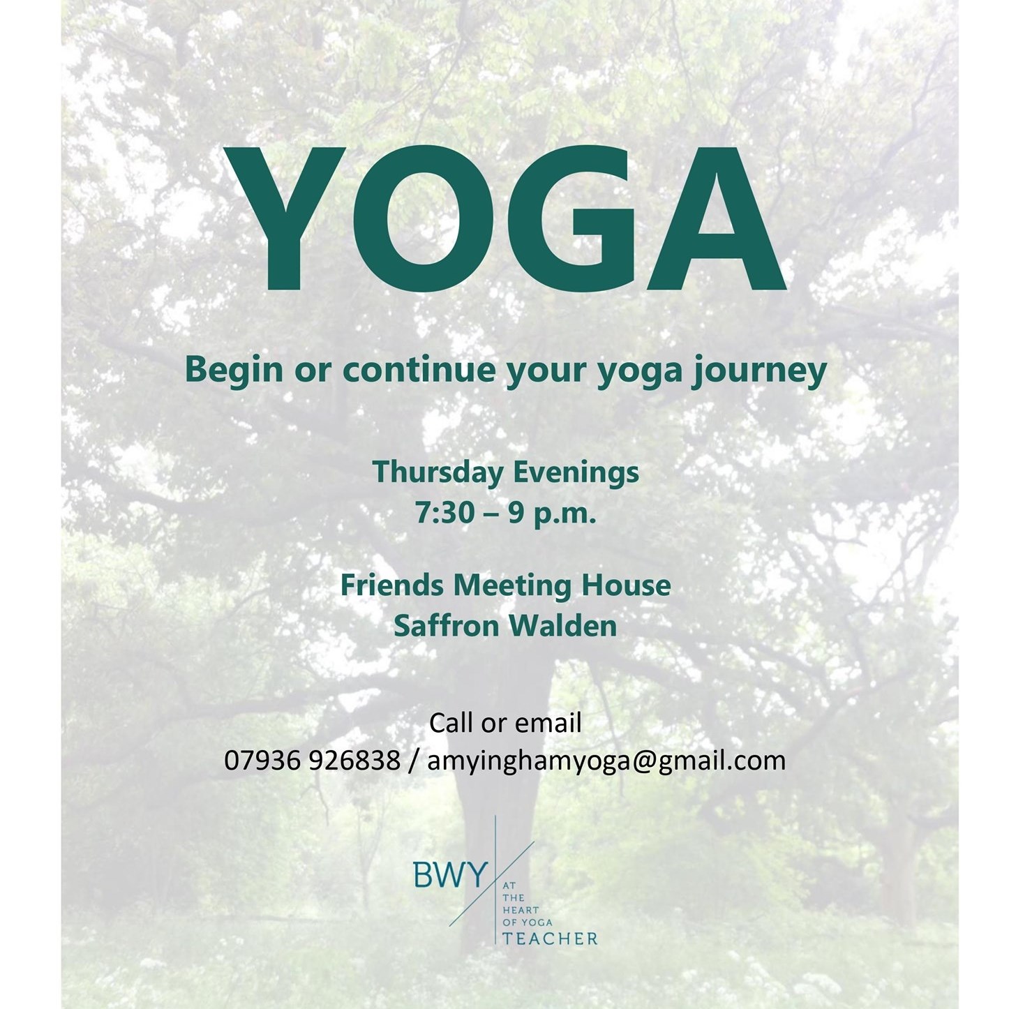 Amy Ingham Yoga | Saffron Walden