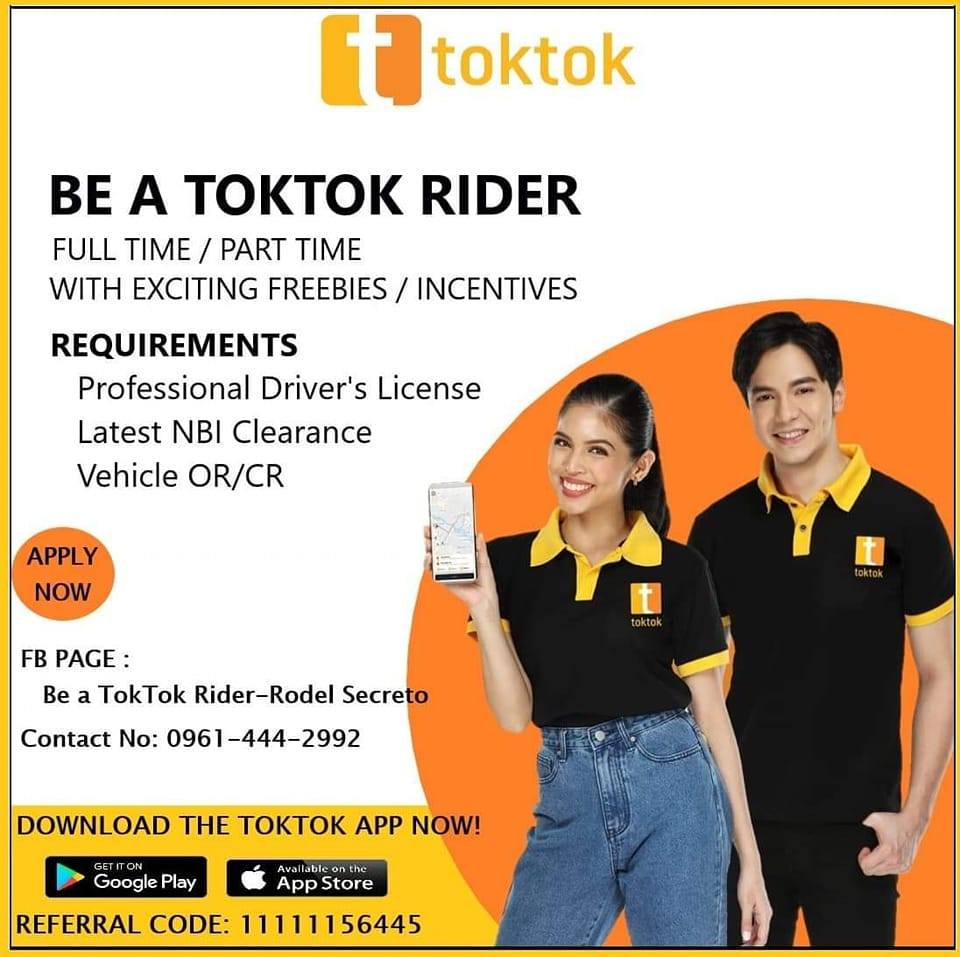 Be A TokTok Rider-Rodel Secreto | Calamba
