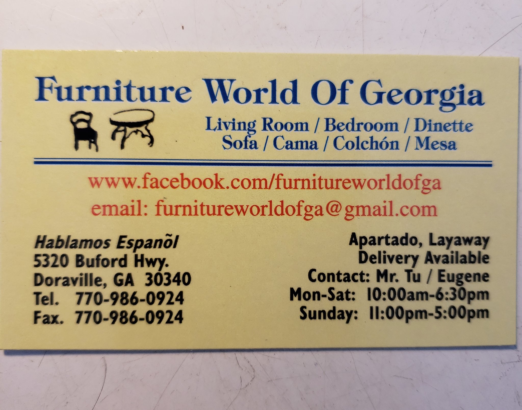 Furniture World of GA Doraville GA