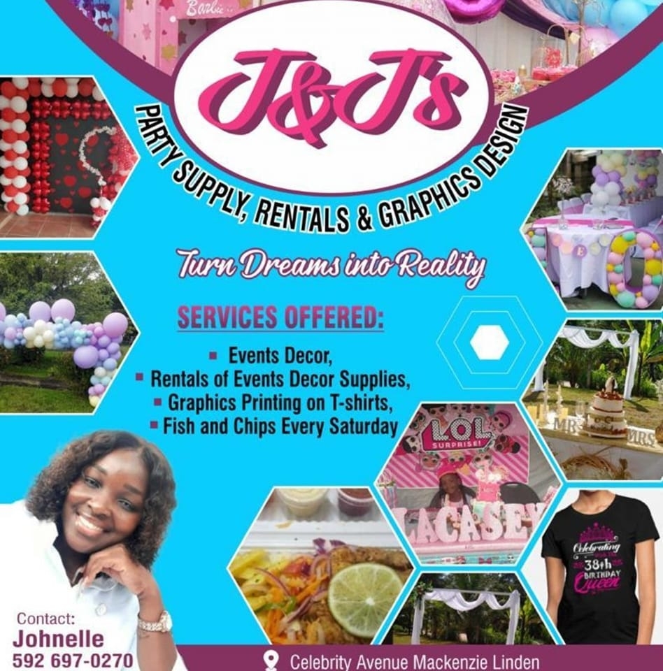 J&J's rental, party supplies and graphics design