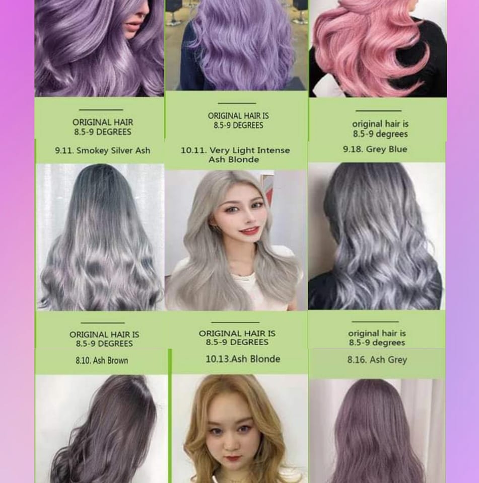 Gray Hair Color Chart