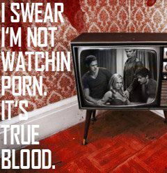 I swear I am not watching porn! It's True Blood