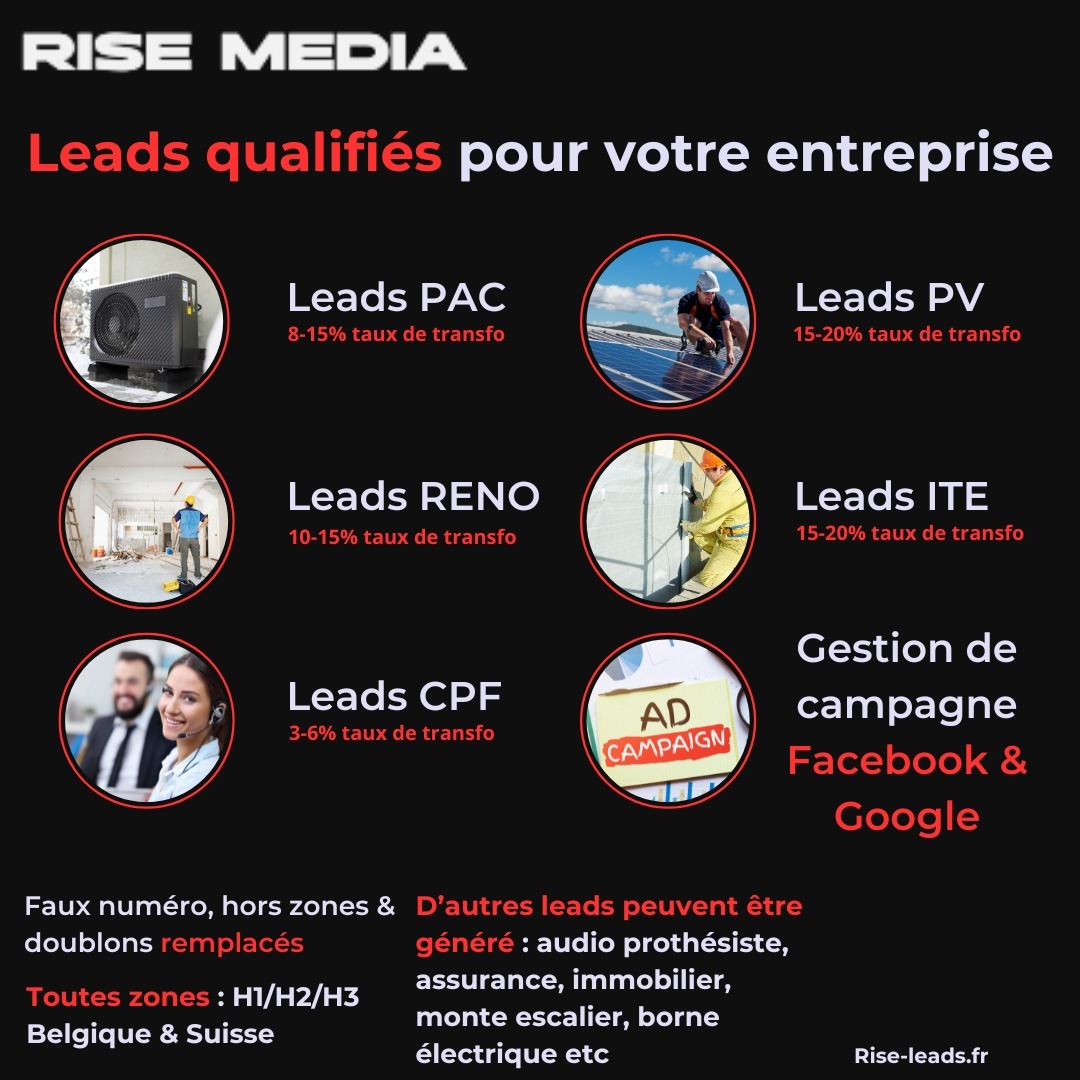 Rise Media - Spécialiste en génération de Leads