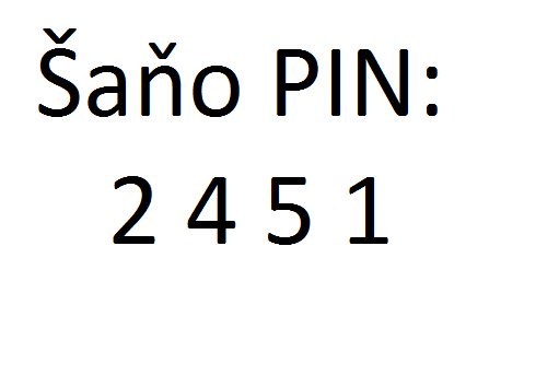 Šaňo PIN: 2451