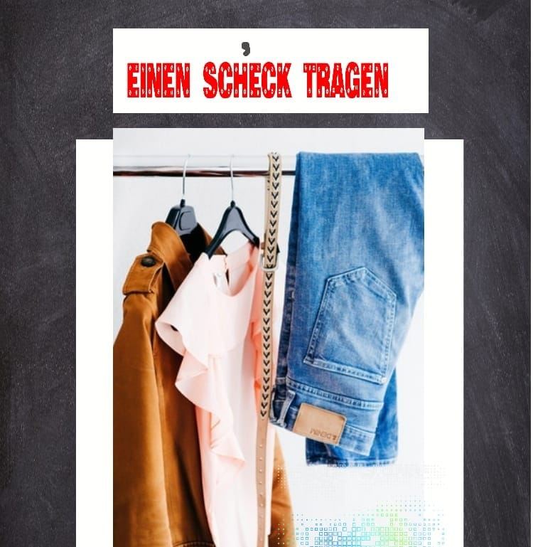 Einen Scheck tragen