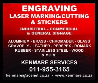 Kenmare Services -Engraving & Laser Specialist | Krugersdorp