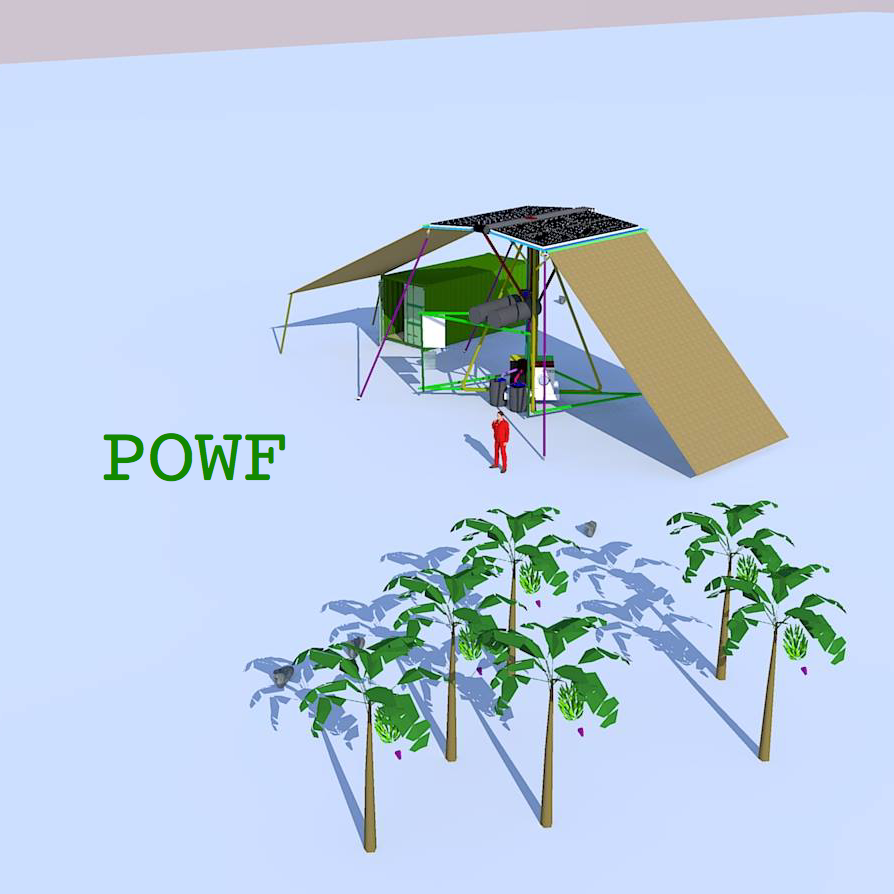 POWF- Portable Offgrid Washing Facility - The roof is raised. After a ...