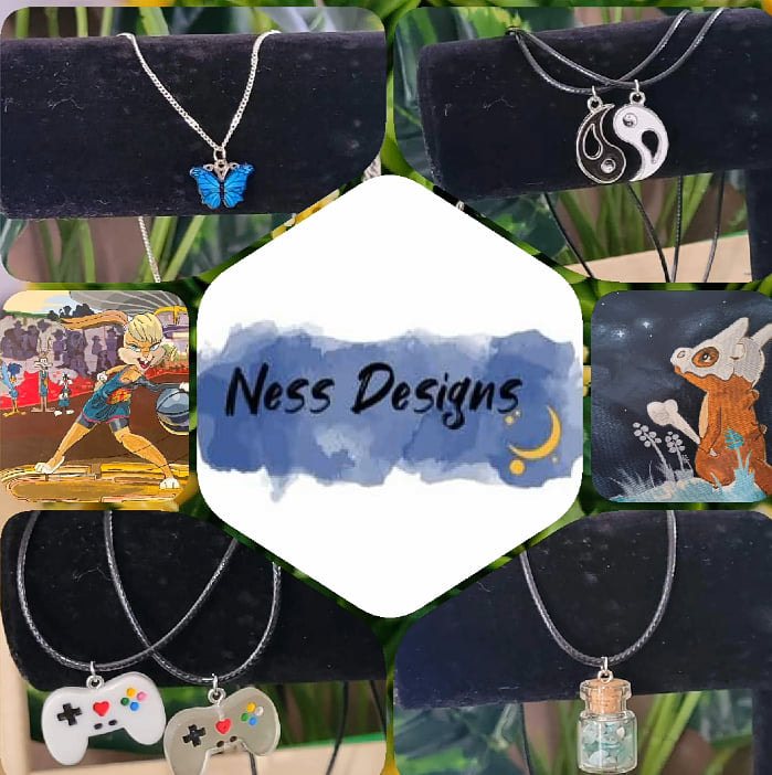 Ness Designs - 🚨 Nuevo 🚨 Collares de flores rosa y azul... | Facebook