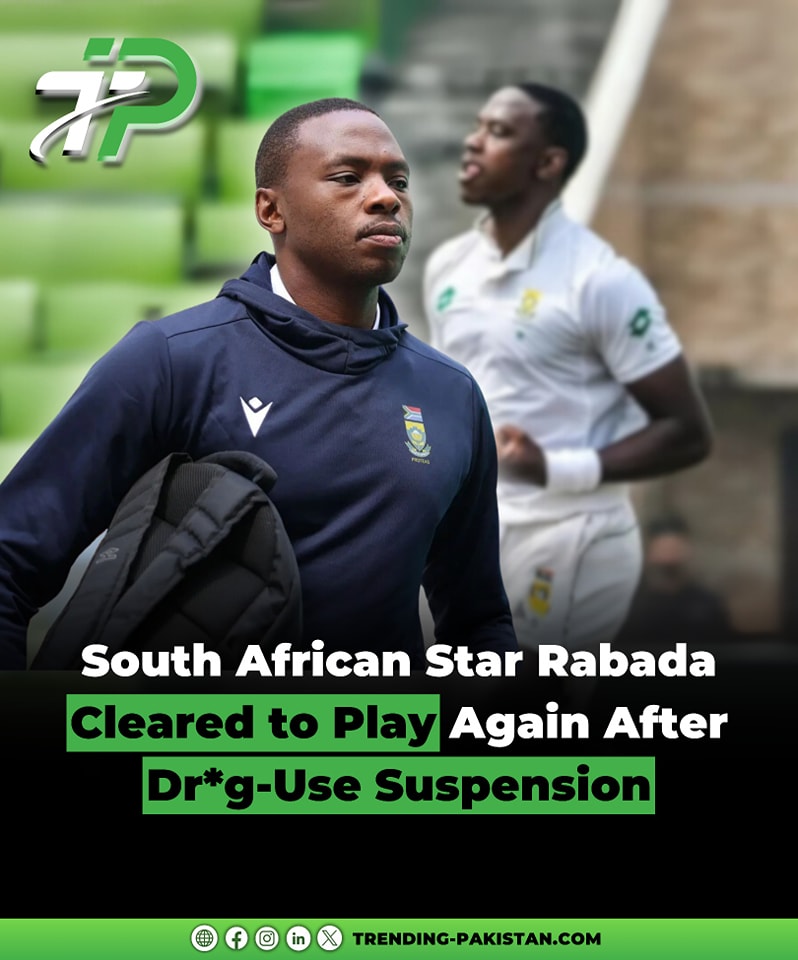 Trending - South African fast bowler Kagiso Rabada has been cleared to ...