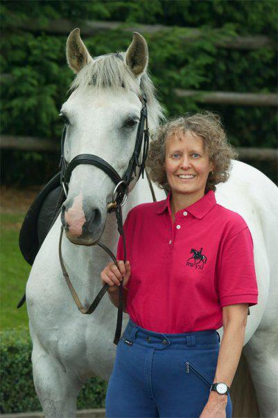 Coaching the rider to train the horse. Karen Whiston BHSI