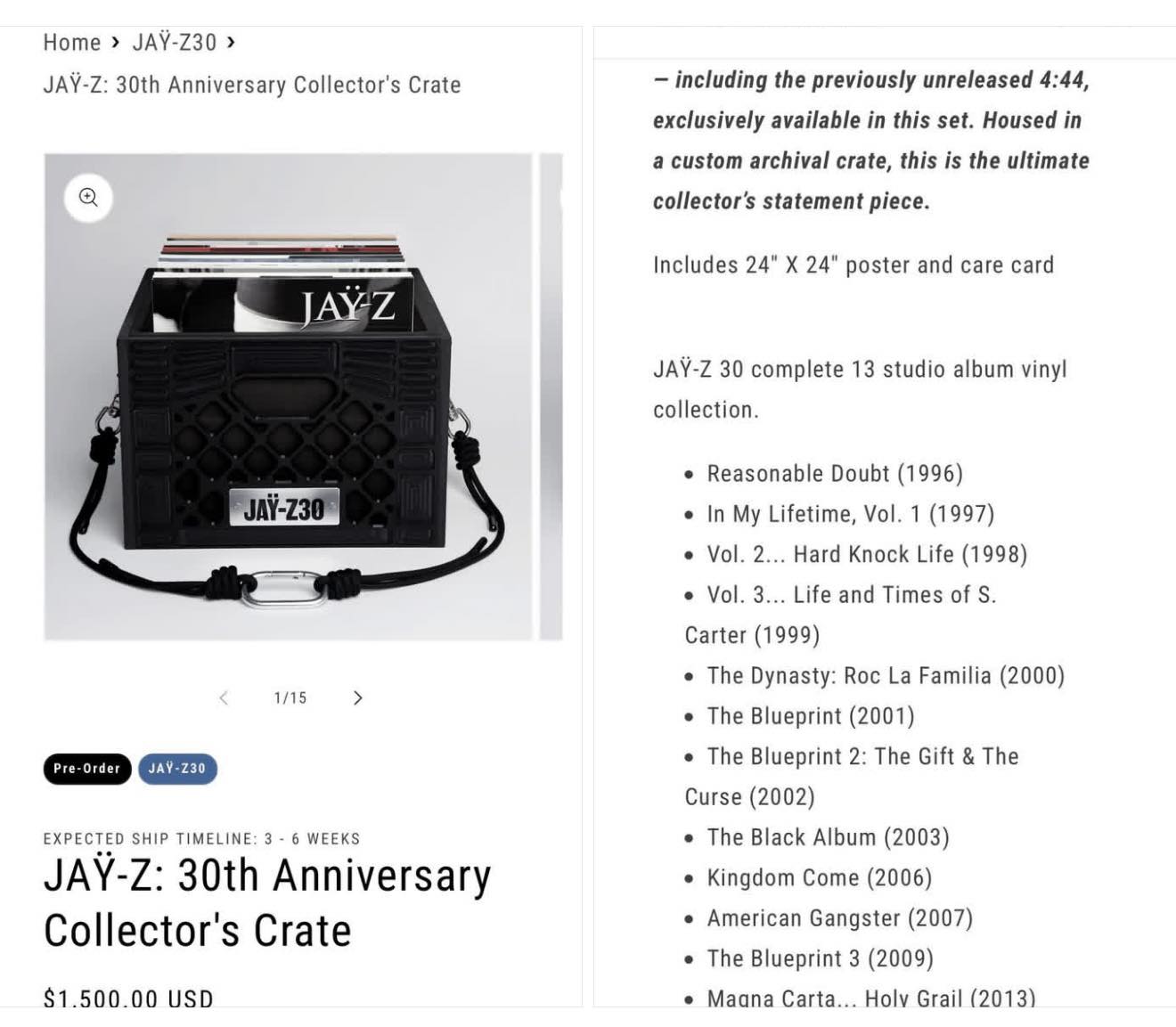 JAY-Z Raises the Bar for Hip-Hop Collectors. 📦💎 The JAY-Z 30th