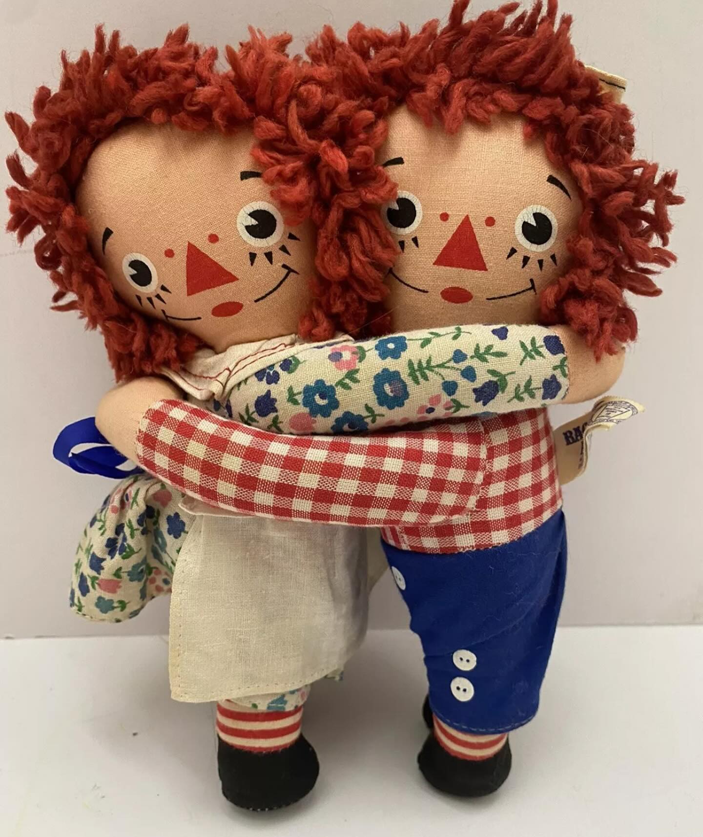 1960s Original Knickerbocker Hugging Raggedy Ann and Andy are 