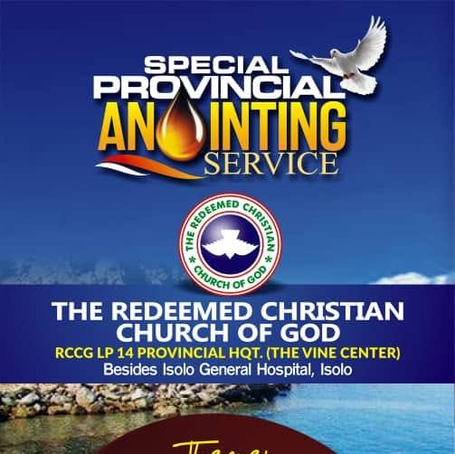 RCCG LP 14 Anointing service | Lagos