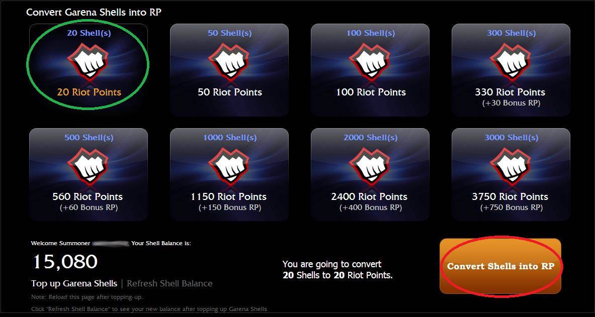 League of legends free RP and IP
